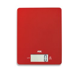 Waga kuchenna, do 5 kg, 17 x 22 cm, czerwona