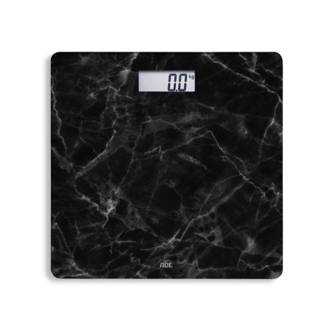 Waga łazienkowa do 180 kg ADE 30 x 30 cm marmurowy wzór czarna