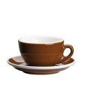 Filiżanka do cappuccino ze spodkiem 0,1 L brąz CILIO