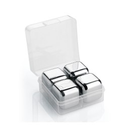 Stalowe kostki chłodzace w pudełku 4 sztuki 2,5 x 2,5 x 2,5 cm