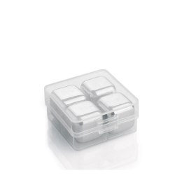 Stalowe kostki chłodzace w pudełku 4 sztuki 2,5 x 2,5 x 2,5 cm