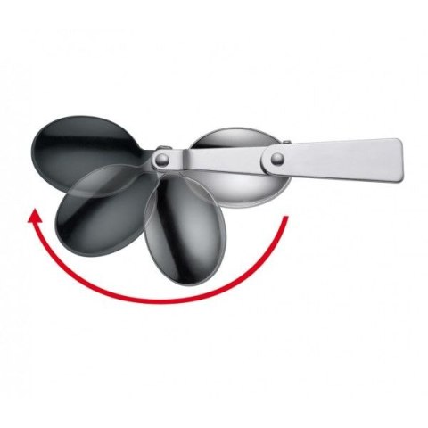 Termos obiadowy ze składaną łyżką, 0,75 l, śred. 9,5 x 20 cm, czarny