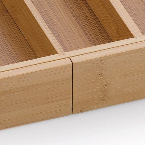 Bambusowy wkład na sztućce, rozsuwany, 28,5-39x33x5 cm