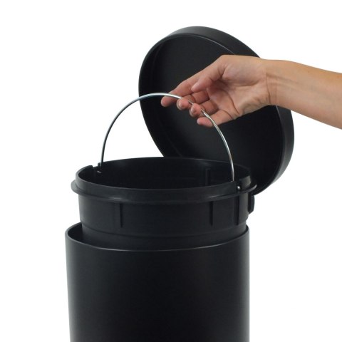 Kosz otwierany pedałem, 12,0 l, czarny