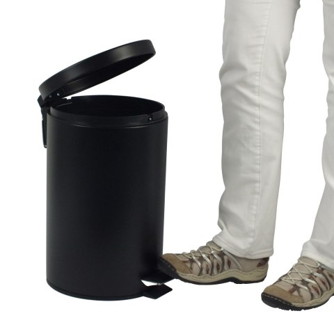 Kosz otwierany pedałem, 12,0 l, czarny