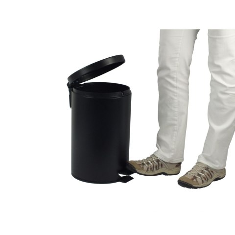 Kosz otwierany pedałem, 12,0 l, czarny