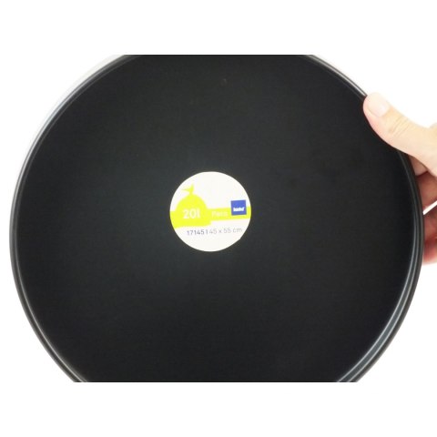 Kosz otwierany pedałem, 12,0 l, czarny