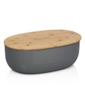 Owalny plastikowy pojemnik na chleb z bambusową pokrywką KELA 37,5 x 23 x 14 cm