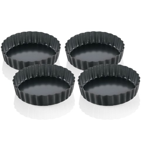Foremki do tartaletek, śred. 11,5 cm, 4 szt., czarne