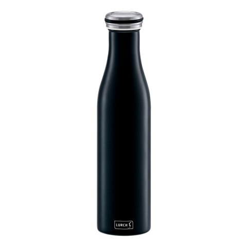 Butelka termiczna, stalowa, 0,75 l, czarna matowa