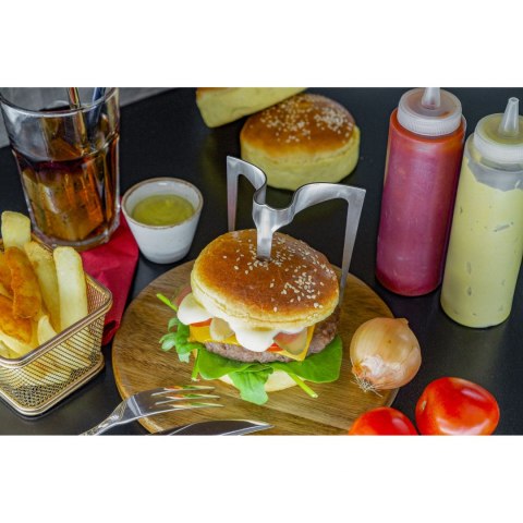 Deska i szpikulec do podawania hamburgerów śred. 20 x 13,5 cm