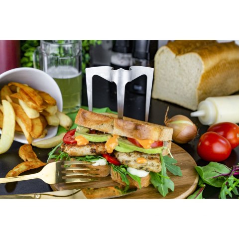 Deska i szpikulec do podawania hamburgerów śred. 20 x 13,5 cm