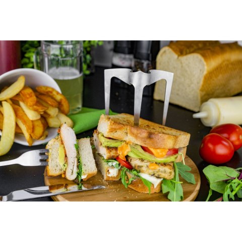 Deska i szpikulec do podawania hamburgerów śred. 20 x 13,5 cm