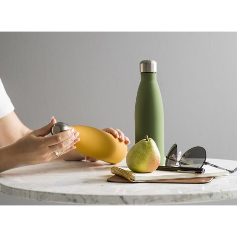 Butelka stalowa termiczna SAGAFORM żółta matowa 0,5 L