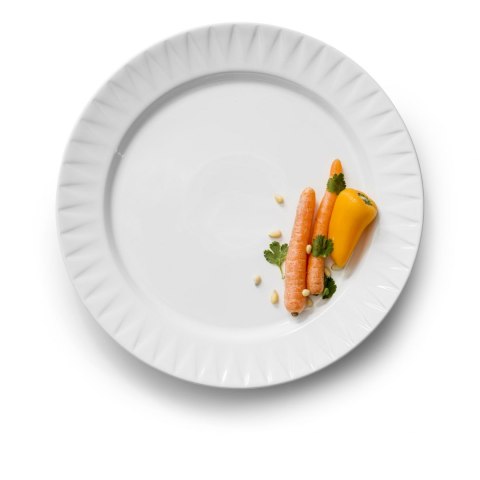 Talerz, biały, ceramika, śred. 27,5 cm