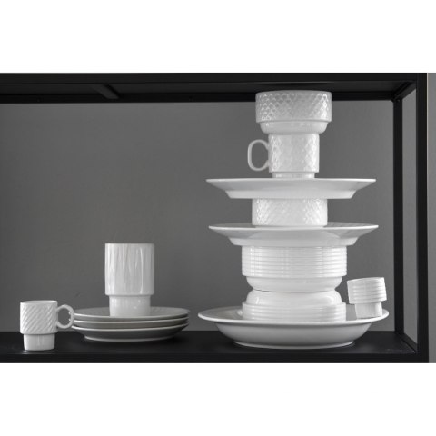 Talerz, biały, ceramika, śred. 27,5 cm