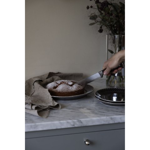 Talerz, szary, ceramika, śred. 27,5 cm