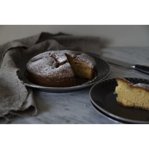 Talerz, szary, ceramika, śred. 27,5 cm