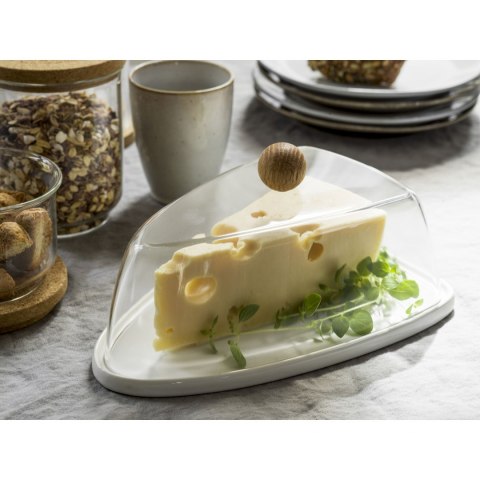 Zestaw talerzy, 2 szt., ciemnoszare, kamionka, śred. 22 cm