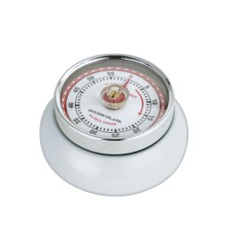 Timer mechaniczny ZASSENHAUS śred. 7 x 3 cm biały