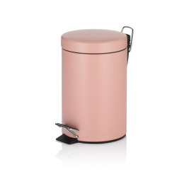 Łazienkowy kosz na śmieci Kela śred.17 cm wysokość 26 cm 3 L różowy