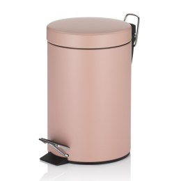 Łazienkowy kosz na śmieci Kela śred.17 cm wysokość 26 cm 3 L różowy