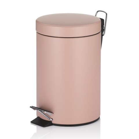 Łazienkowy kosz na śmieci Kela śred.17 cm wysokość 26 cm 3 L różowy