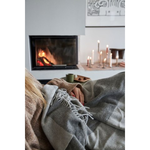 Świecznik, stal/aluminium, śred. 8 x 22,5 cm, srebrny