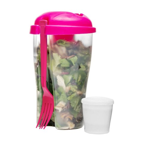 Pojemnik na sałatkę, 0,8 l, różowy