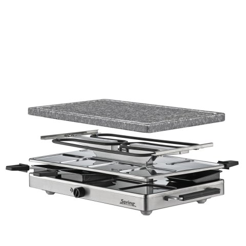 Raclette grill stołowy dla 8 osób granitowa płyta grillowa SPRING