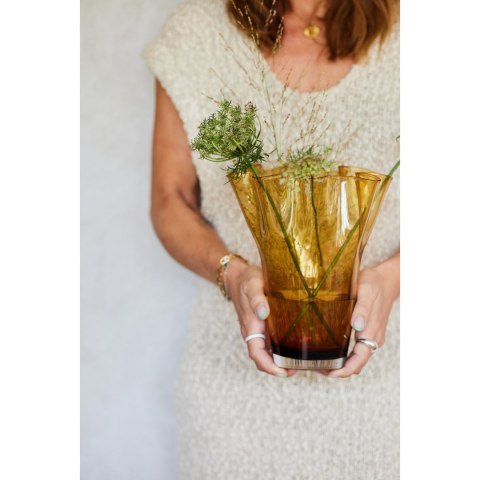 Wazon VIVA bursztynowy kolor SAGAFORM 20 × 20 × 24,5 cm