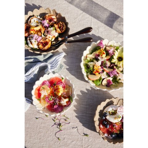 Talerz głęboki średnica 20 x 5 CM beżowy MAŁY