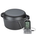 Garnek z pokrywą patelnią grillową KUCHENPROFI żeliwo 5,7 L śred. 26 cm
