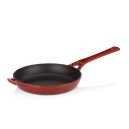 Patelnia żeliwo emaliowane śred. 28 CM czerwona KELA
