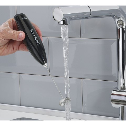 Spieniacz do mleka na stojaku CILIO 23 cm metaliczny błyszczący