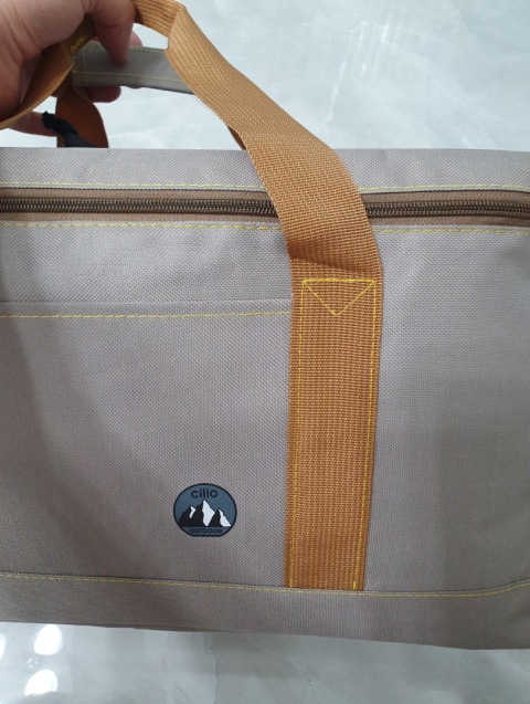 Torba termiczna piknikowa CILIO 46 x 23 x 26 CM 25 L jasny szary