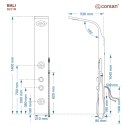 Panel prysznicowy Corsan BALI Mieszacz Drewno bambusowe