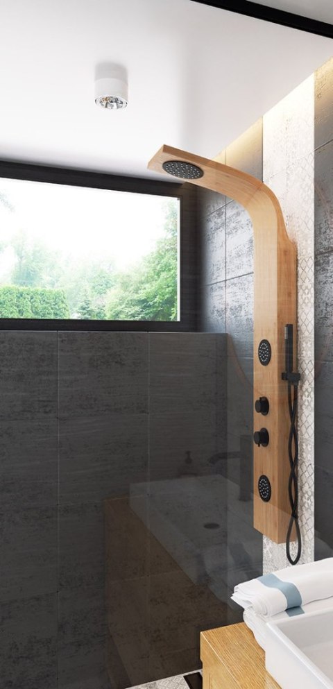 Panel prysznicowy Corsan Bali B231 Mieszacz Drewno bambusowe