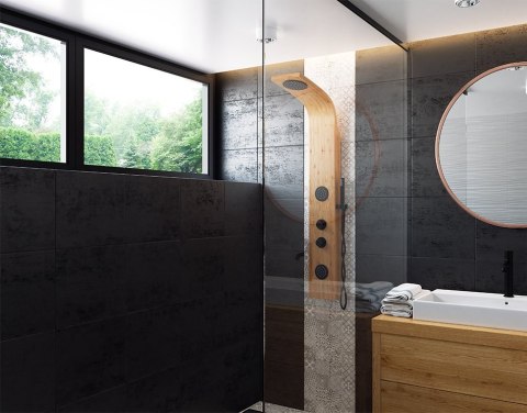 Panel prysznicowy Corsan Bali B231 Mieszacz Drewno bambusowe