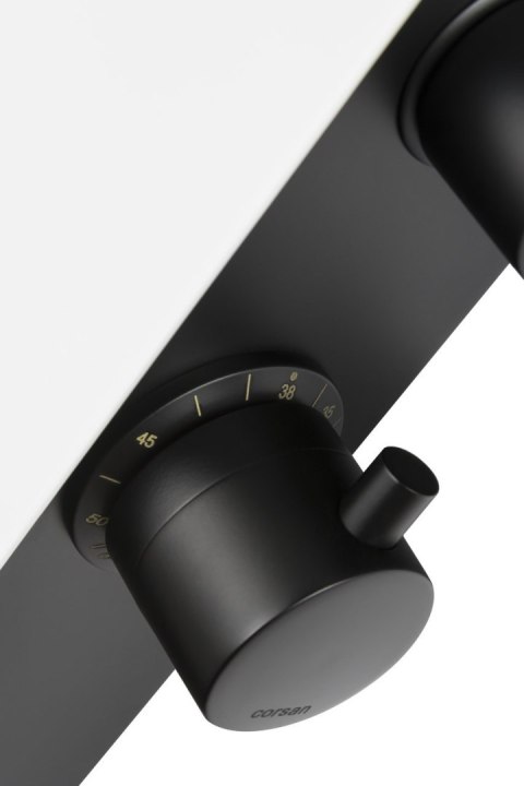 Panel prysznicowy Corsan DUO Termostat Biało-Czarny