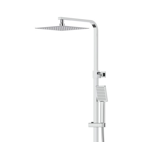Zestaw natryskowy z termostatem Kolumna Corsan ANGO Deszczownica 25cm Chrom