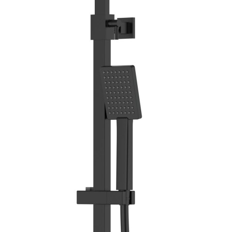 Zestaw natryskowy z termostatem Kolumna Corsan ANGO Deszczownica 25cm Czarna