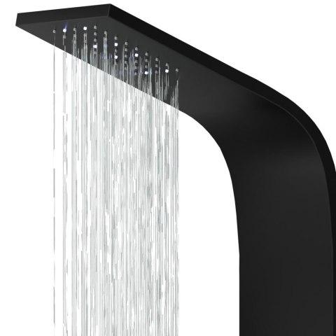 Panel prysznicowy Corsan ALTO Mieszacz Czarny Deszczownica LED