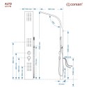 Panel prysznicowy Corsan ALTO Mieszacz Czarny