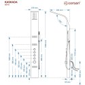 Panel prysznicowy Corsan KASKADA Mieszacz Biały