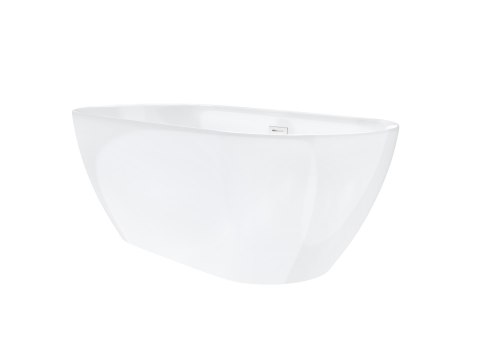 Wanna wolnostojąca Corsan OLVENA 170 x 75 cm Korek klik-klak Biały