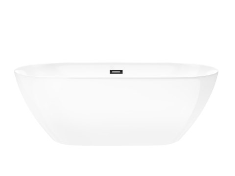 Wanna wolnostojąca Corsan OLVENA 170 x 75 cm Korek klik-klak Czarny
