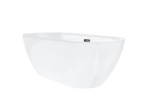 Wanna wolnostojąca Corsan OLVENA 170 x 75 cm Korek klik-klak Czarny
