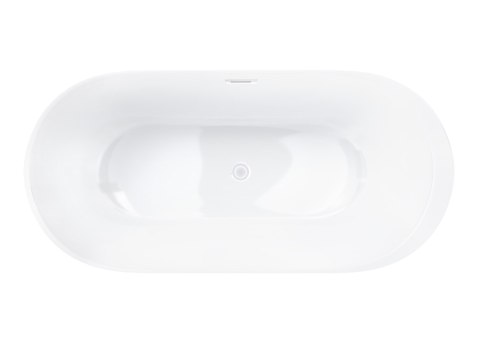 Wanna wolnostojąca Corsan RENO 170 x 80 cm z boczną półką Korek klik-klak Biały