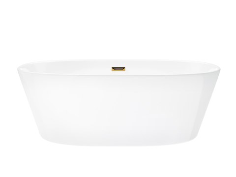 Wanna wolnostojąca Corsan SALINA 160 x 75 cm Korek klik-klak Złoty